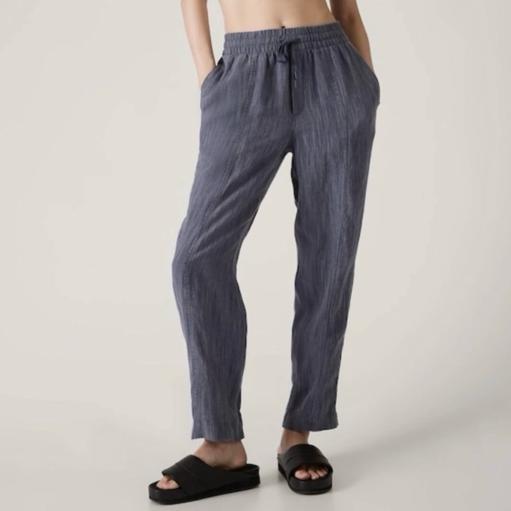 Athleta Slate Blue Relaxed Drawstring Pants